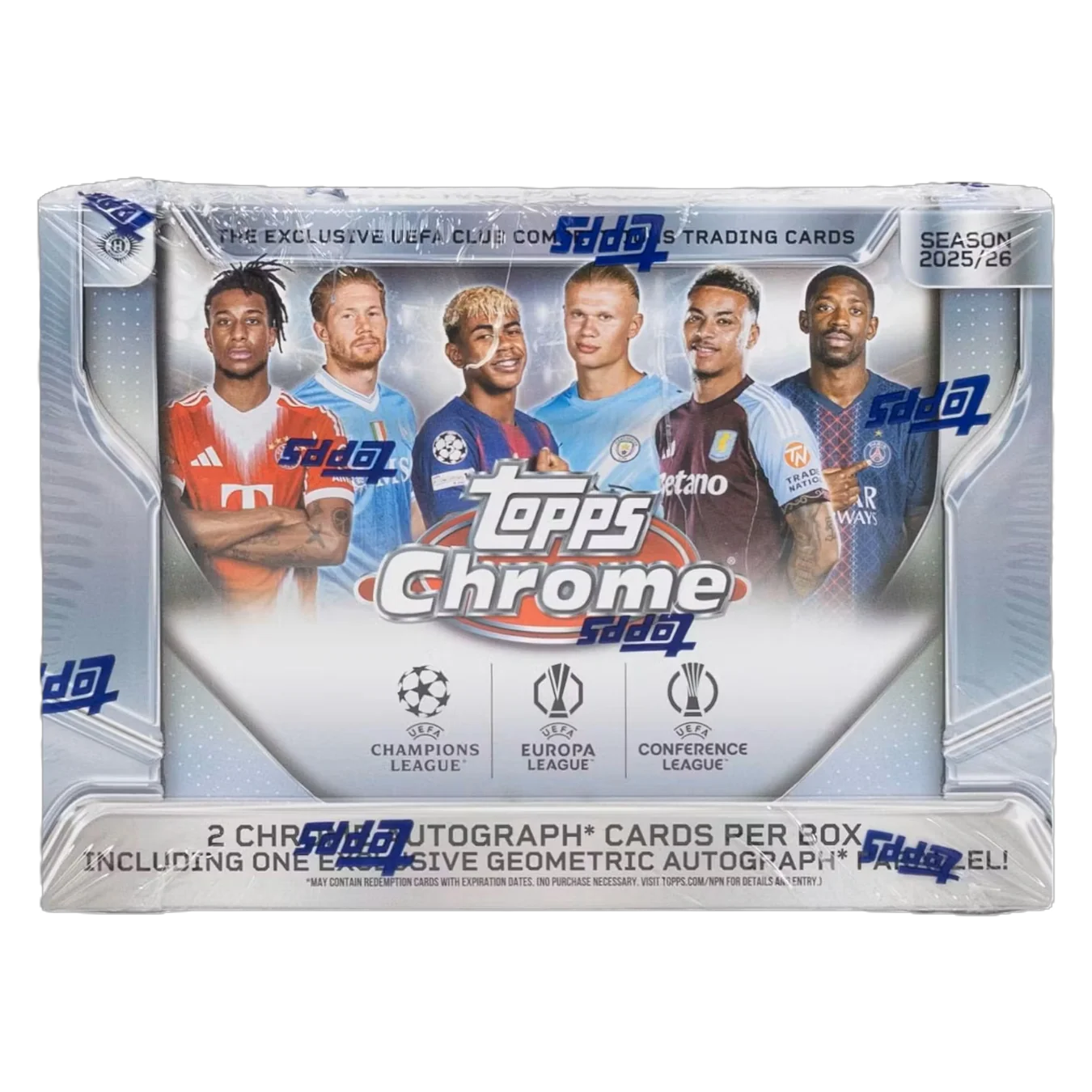 2025/26 Topps Chrome UEFA Club Competitions Soccer Delight Box