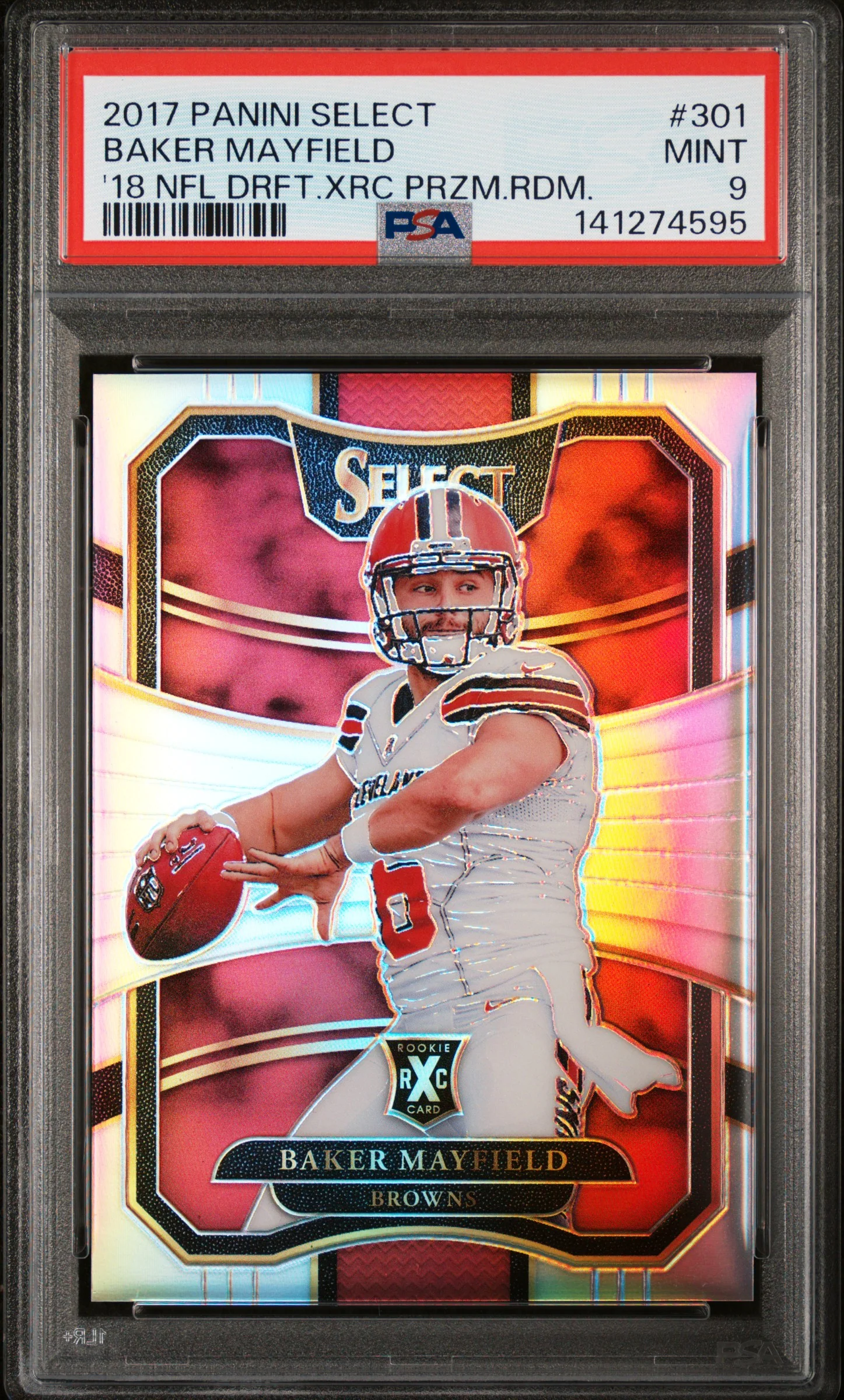 Baker Mayfield RC 2017 Panini Select XRC 2018 Rookie #301 PSA 9