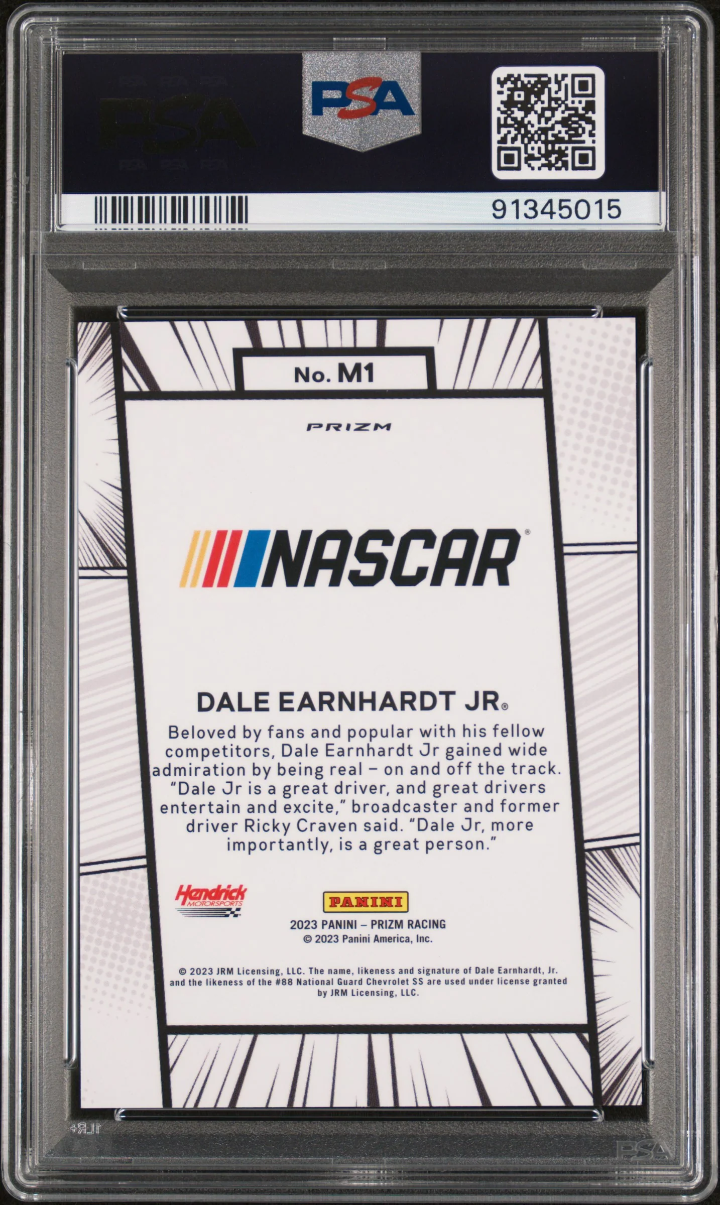Dale Earnhardt Jr 2023 Panini Prizm NASCAR Manga Case Hit SSP PSA 10 - Image 2