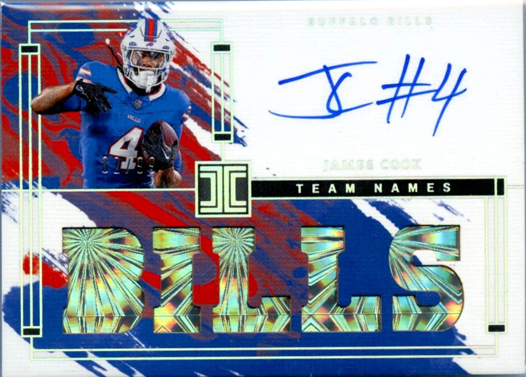 James Cook 2024 Impeccable Team Names Auto SP 82/99