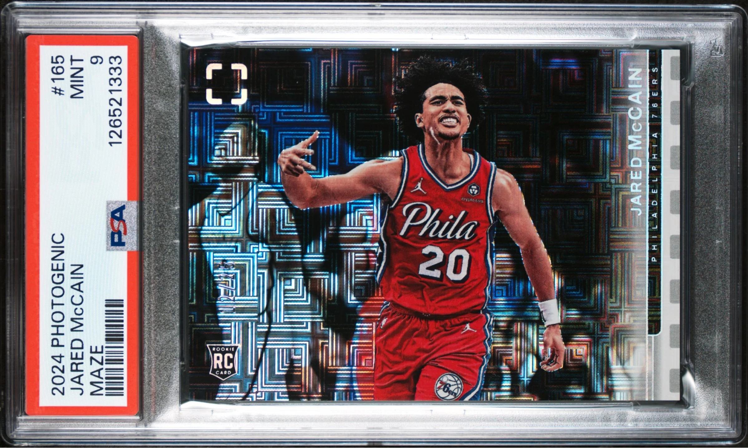 Jared Mccain RC 2024-25 Panini Photogenic Maze Rookie SP 12/25 PSA 9