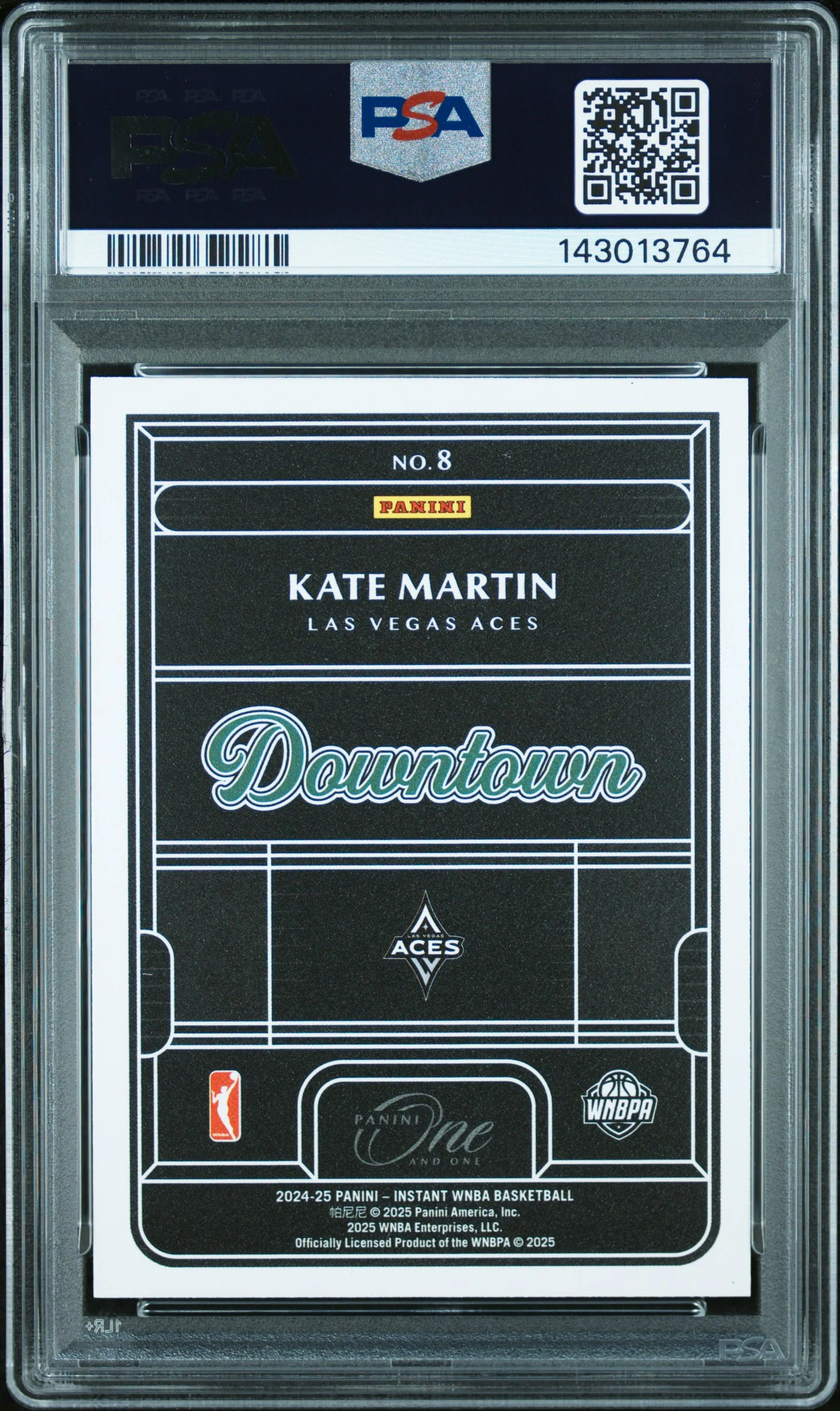 Kate Martin RC 2024 Panini Rookie Royalty WNBA Downtown! SSP #8 PSA 10 - Image 2