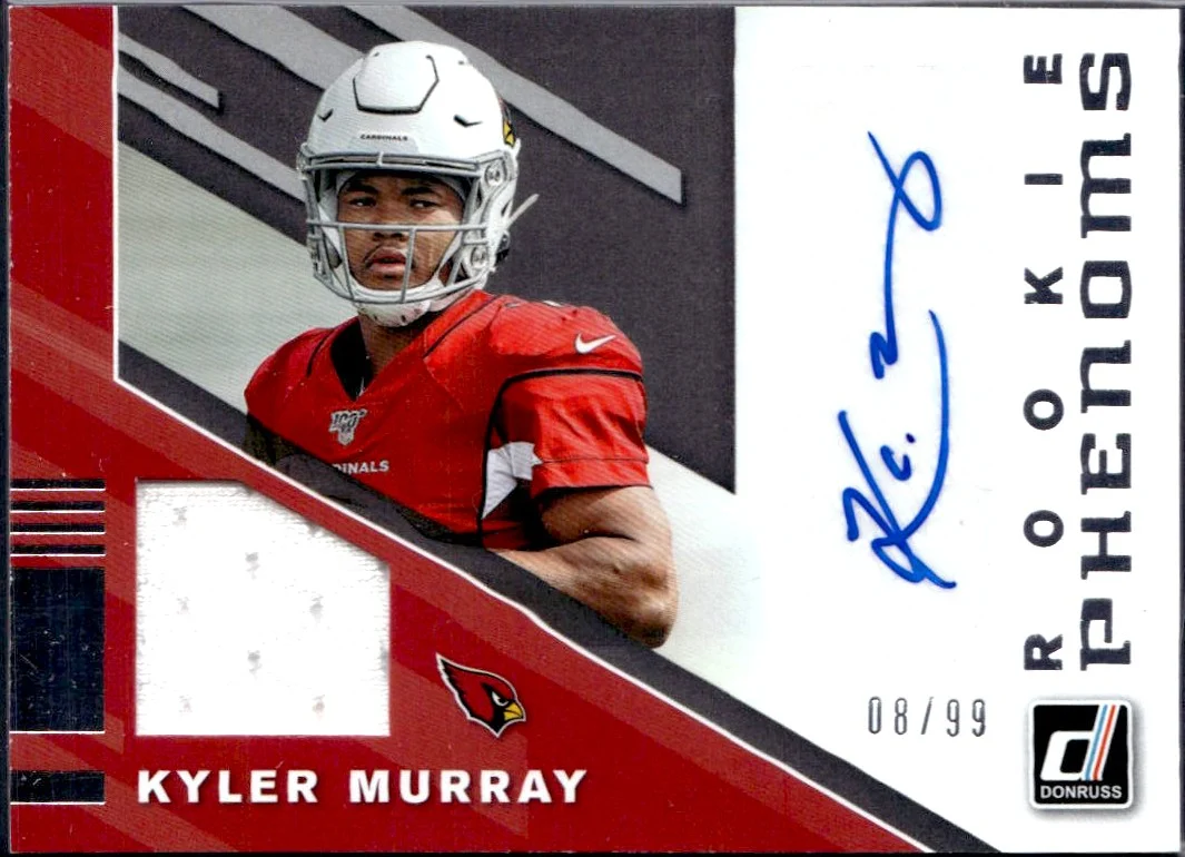 Kyler Murray RC 2019 Donruss Rookie Phenoms Patch Auto SP 8/99
