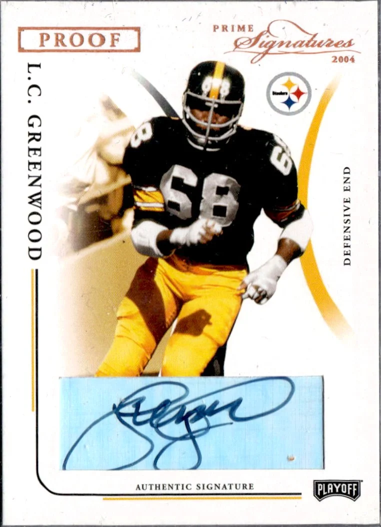 LC Greenwood 2004 Playoff Prime Signatures Proof Auto SP 27/96