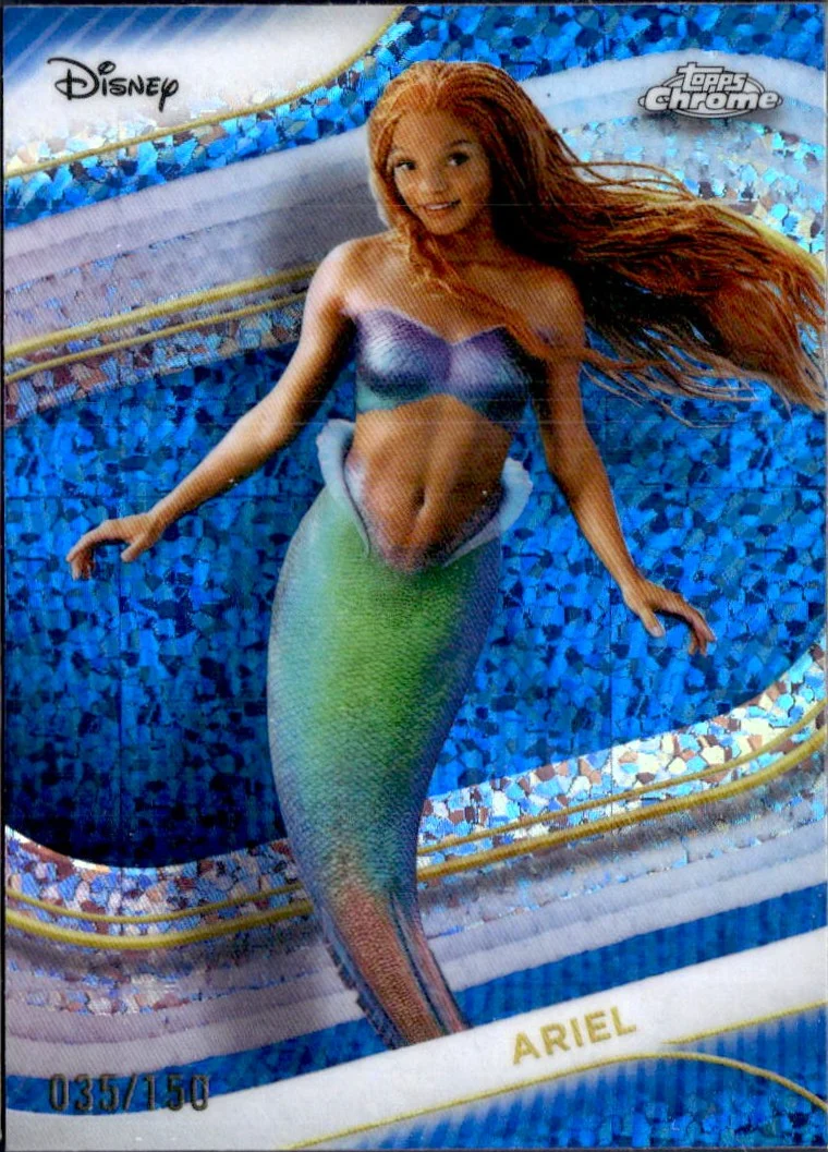 Little Mermaid 2025 Topps Chrome Disney Blue Mini Diamond Refractor SP 35/150