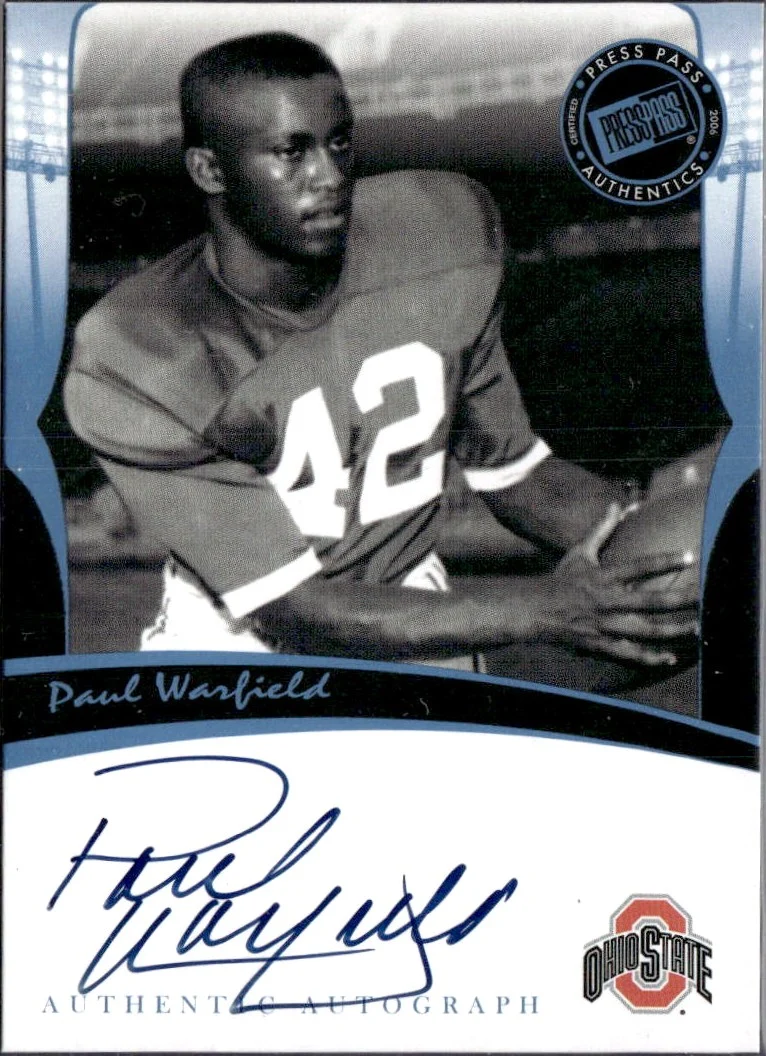 Paul Warfield 2006 Press Pass Legends On Card Auto