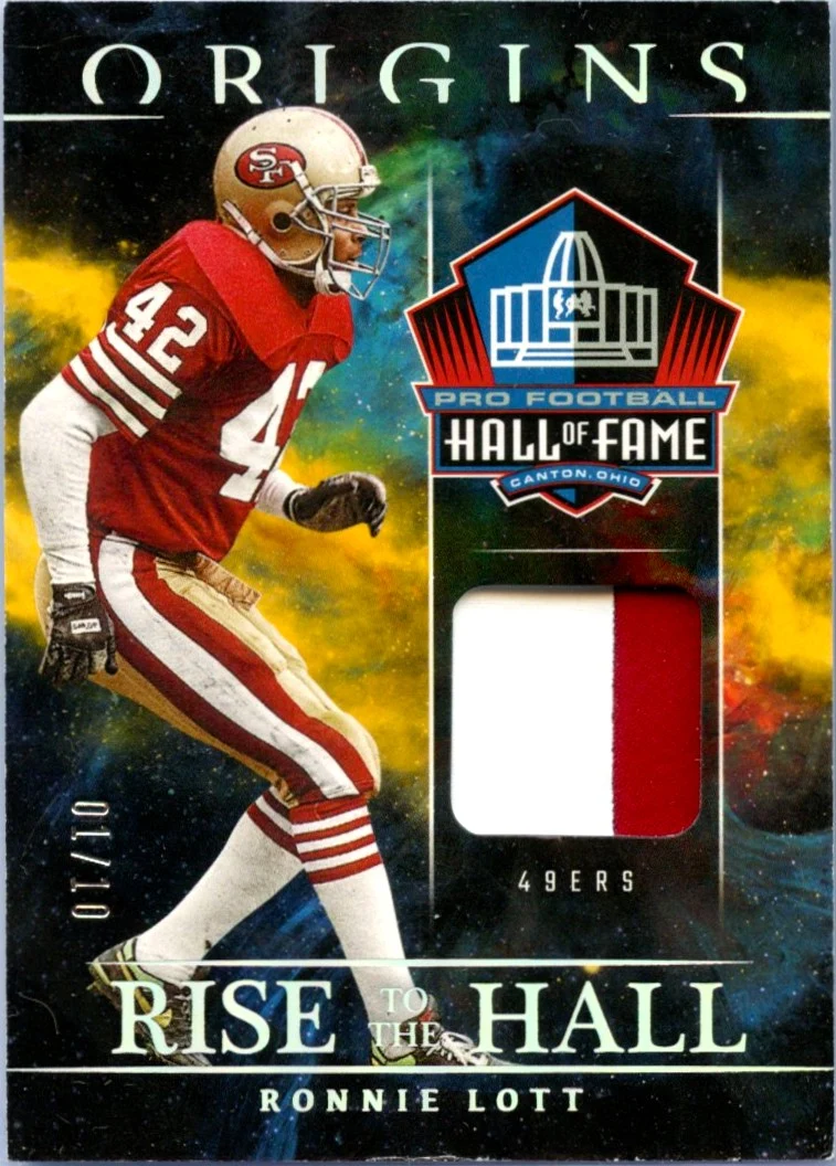 Ronnie Lott 2023 Panini Origins Gold Hall Of Fame Patch SP 1/10