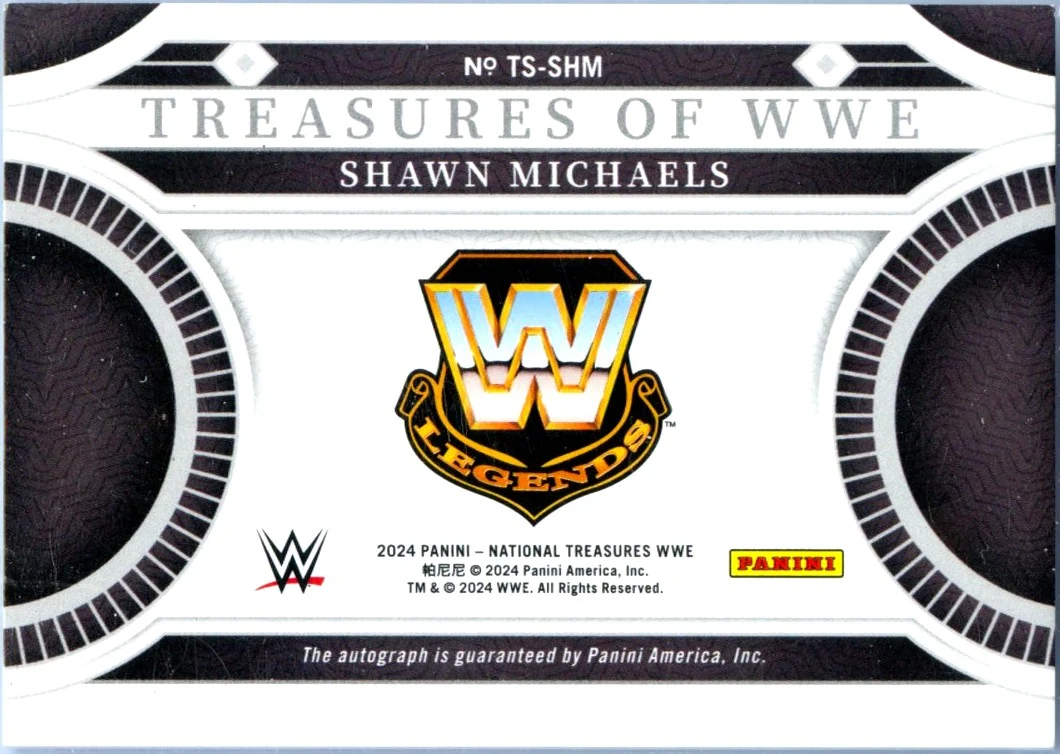 Shawn Michaels 2024 National Treasures WWE Treasures Of WWE Gold Auto SP 45/49 - Image 2